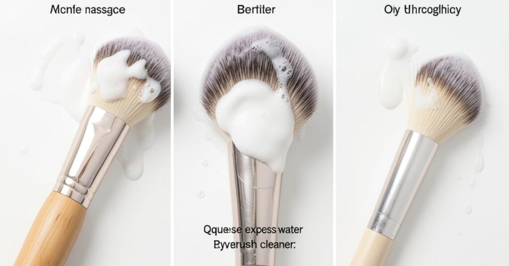 how to clean makeup brushes with brush cleaner