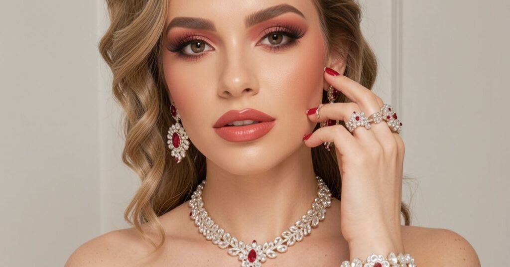 how to match jewelry with makeup