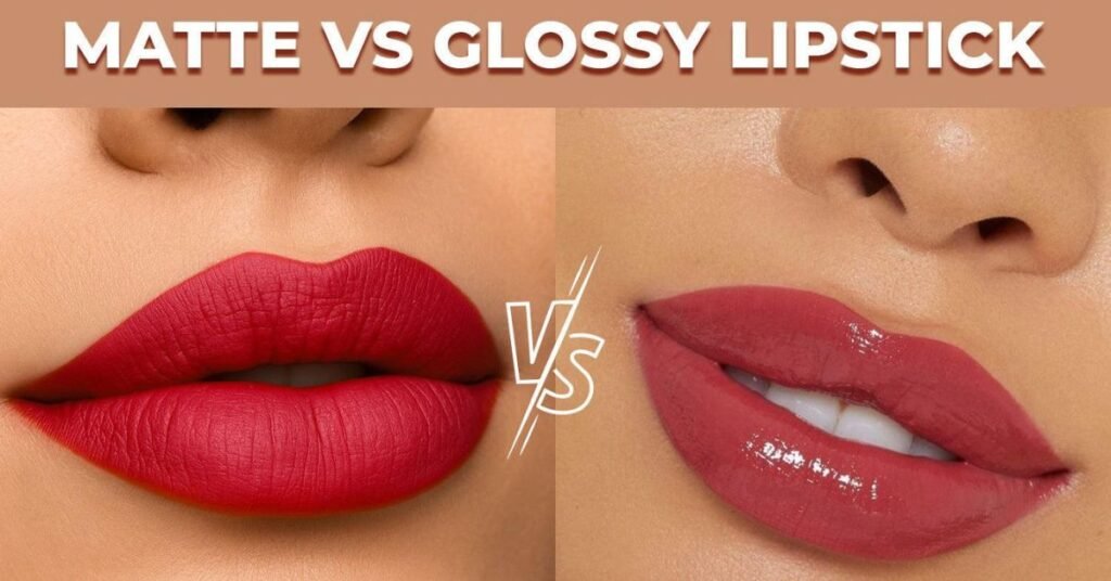 Sheer glossy lipstick
