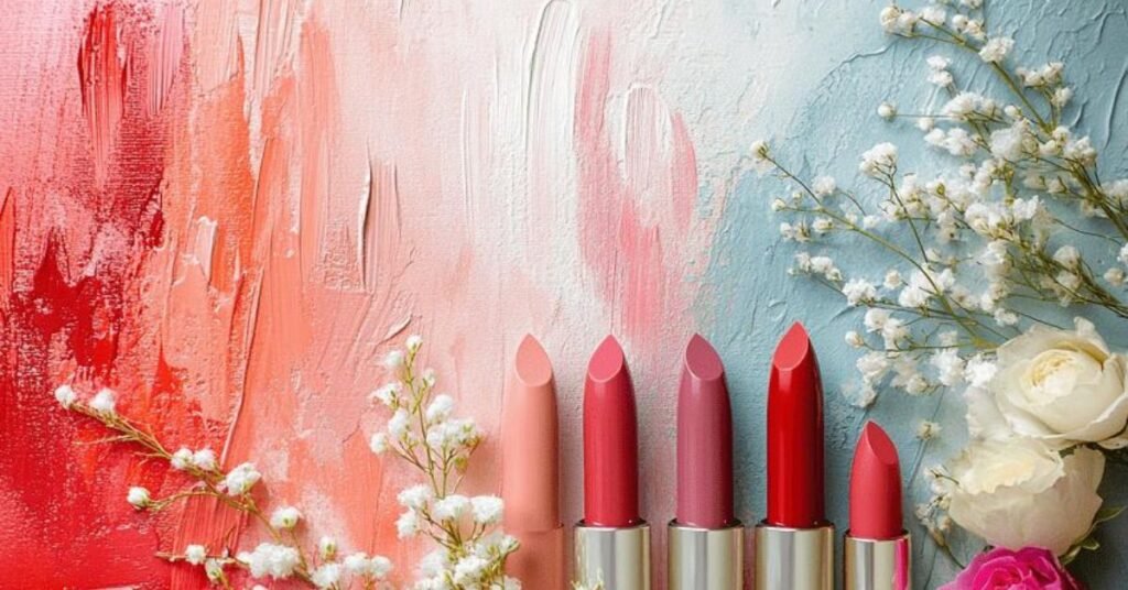 Sheer glossy lipstick