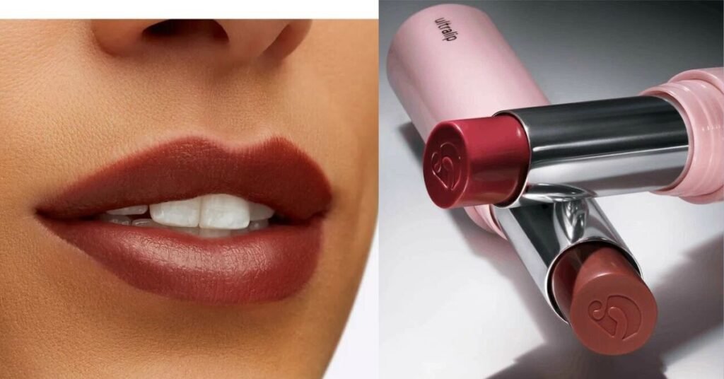 Sheer glossy lipstick