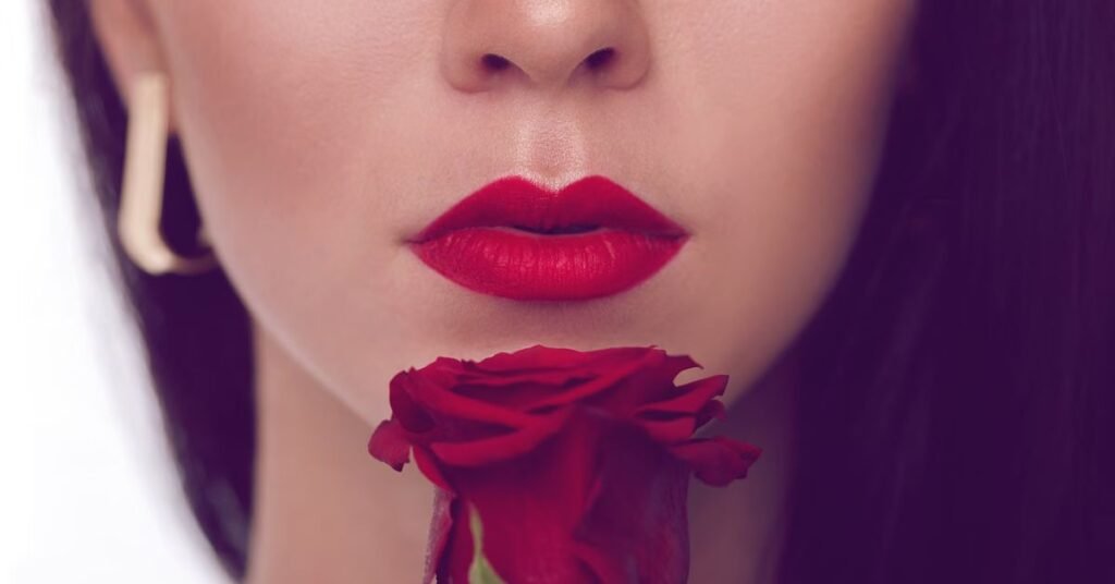red lip makeup look