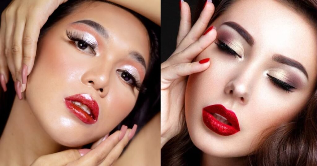 red lip makeup look